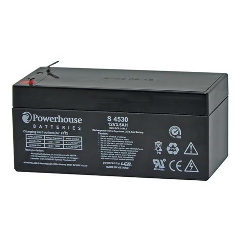 PowerHouse S4530 12V 3.5Ah 4.8mm/F1 Sealed Lead Acid Battery in Bangladesh