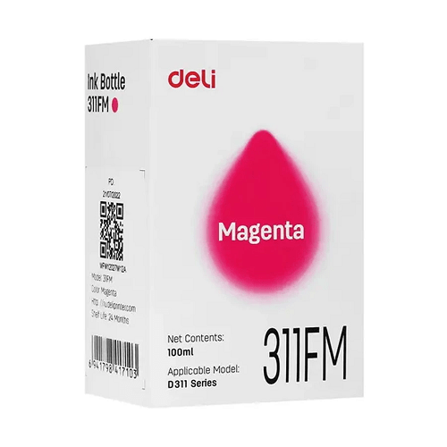 Deli 311FM 100 ml Magenta Ink Bottle for D311NW Printer in Bangladesh