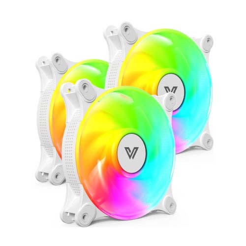 VALUE-TOP CR10-W1232ARGB White Color 12CM 3PCS ARGB Fan Price in Bangladesh