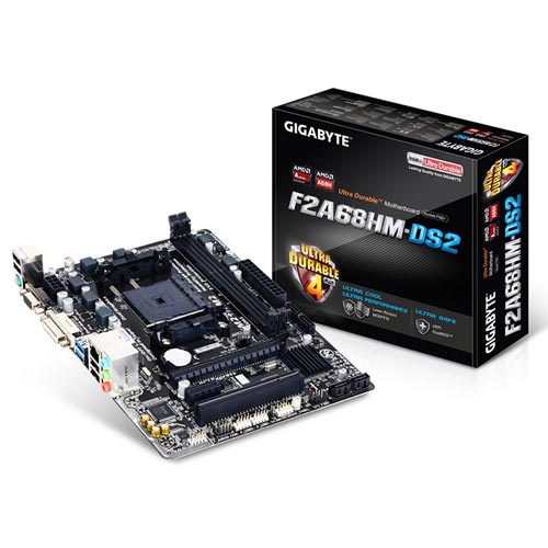 GIGABYTE AMD GA-F2A68HM-DS2 64GB DDR3 FM2+ Socket Micro ATX Desktop Motherboard in Bangladesh