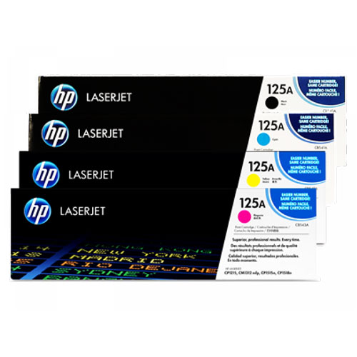 HP 125A Color Toner Cartridge CMYK Full Set (Black / Cyan / Magenta / Yellow) Price in Bangladesh