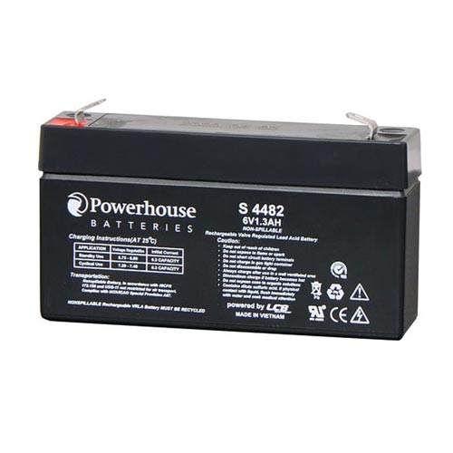 PowerHouse S4482 6V 1.3Ah 4.8mm/F1 Sealed Lead Acid Battery in Bangladesh