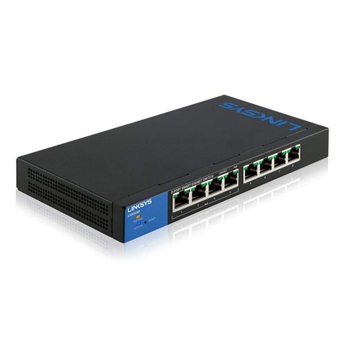Linksys LGS108P Gigabit PoE+ Unmanaged 8-Port Network Switch Price in Dhaka, Bangladesh