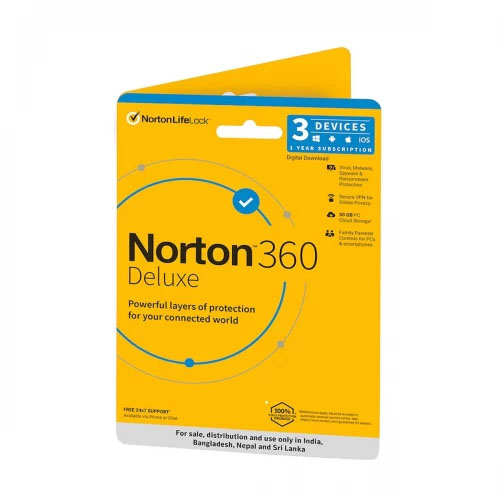Norton 360 Deluxe Total Security 50 GB Three User One year Price in Bangladesh