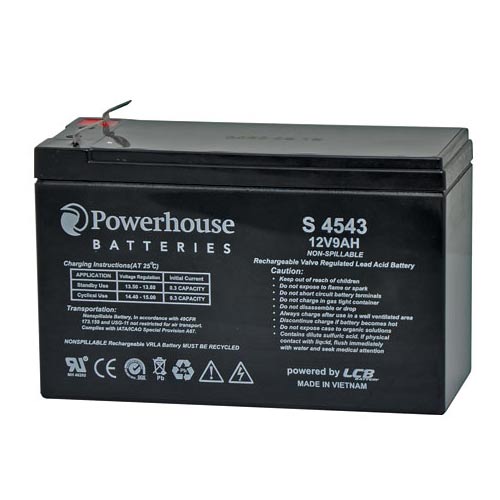 PowerHouse S4543 12V 9Ah 6.3mm/F2 Sealed Lead Acid Gel Battery in Bangladesh