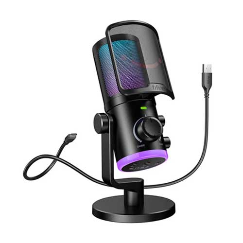Fifine Ampligame AM6 Condenser MIC With Game /Chat Mix Noise Suppression