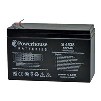 PowerHouse S4538 12V-7Ah 4.8mm/F1 Sealed Lead Acid Battery