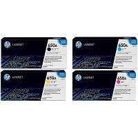 HP 650A CMYK Full Set Original Toner Cartridge (CE270A, CE271A,CE272A,CE273A)