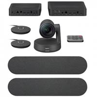 Logitech Rally Plus Video Conferencing Set (8 Pcs Set/Audio Coverage 24 Feet)