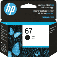 HP 67 Black Original Ink Cartridge for HP DeskJet and ENVY Printer