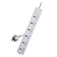 Deli CT705ES 3 Pin 6 Port 3 Meter Power Strip