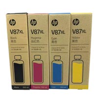 HP V87XL Full Set (CMYK) 500ml Bottled Ink Cartridge