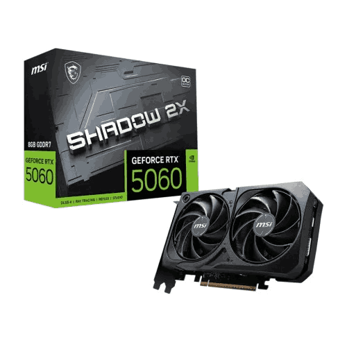MSI GeForce RTX 5060 8G SHADOW 2X OC 8GB GDDR7 Graphics Card